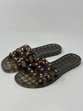 Vince Camuto VP Carron brown jelly sandals slides size 7 NWOT